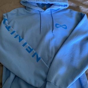nfinity bright blue hoodie